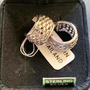 Silver hoop earrings